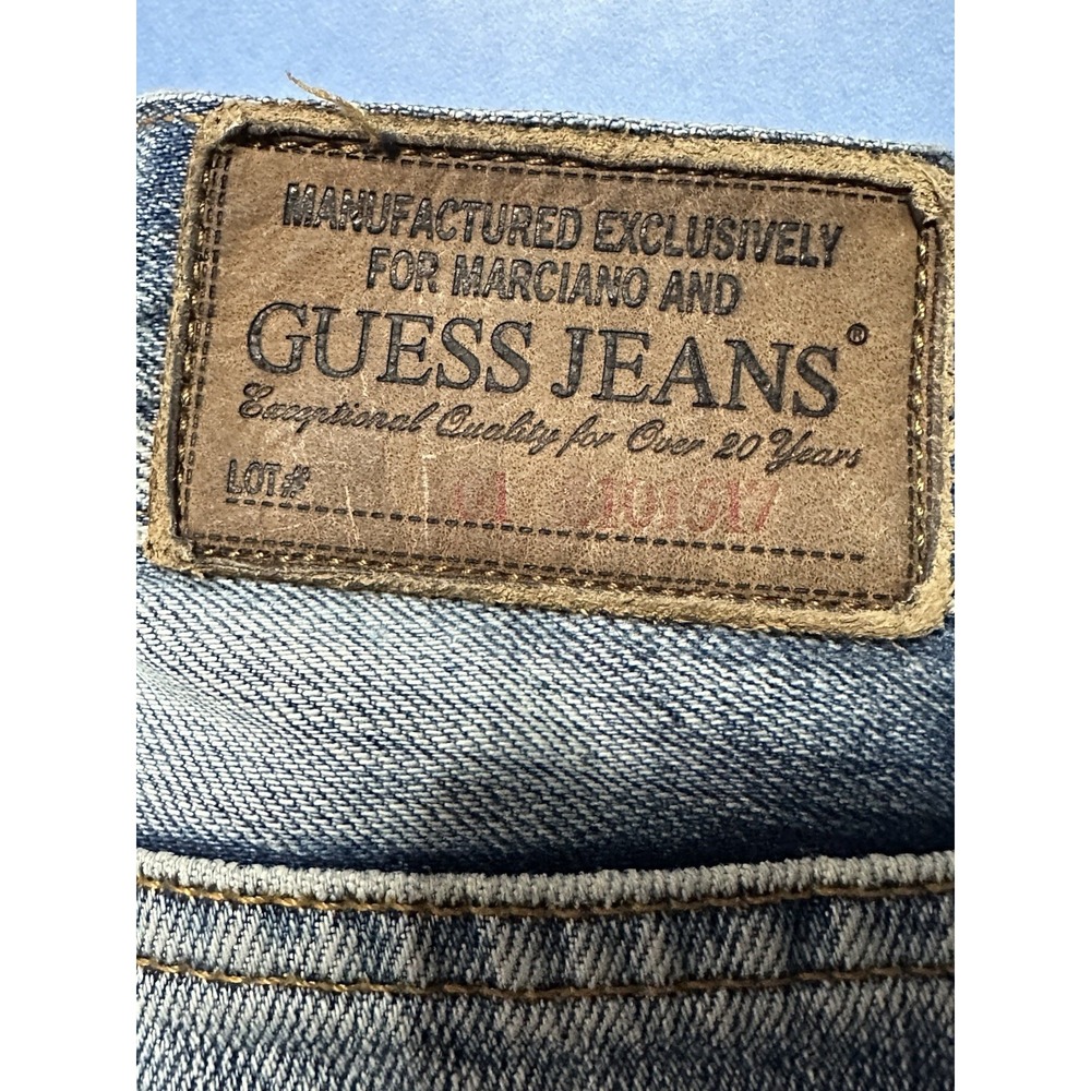 Vintage Guess Jeans 36 x 30 Light Blue Baggy‎ Wide Leg - Picture 5 of 8
